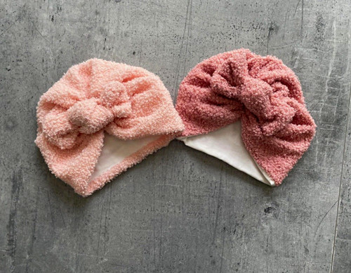 Baby turbanmütze bouclé - 2x,