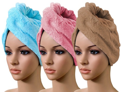 Haarturban fleece kopfhandtuch - fleece,