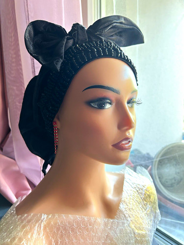 Damen turban kopftuch schwarz - turban,
