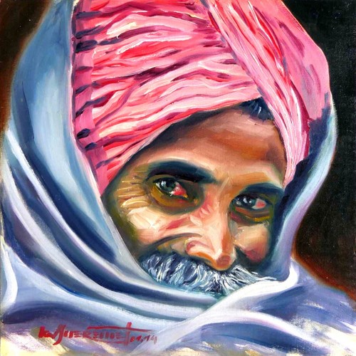 Indien portrait ölgemälde - portrait,