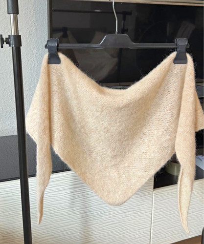 Damen kopftuch strick - kopftuch, beige